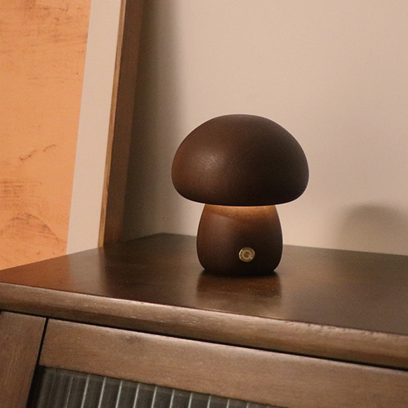 Night Light || Wooden Mushroom