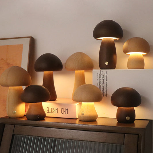 Night Light || Wooden Mushroom