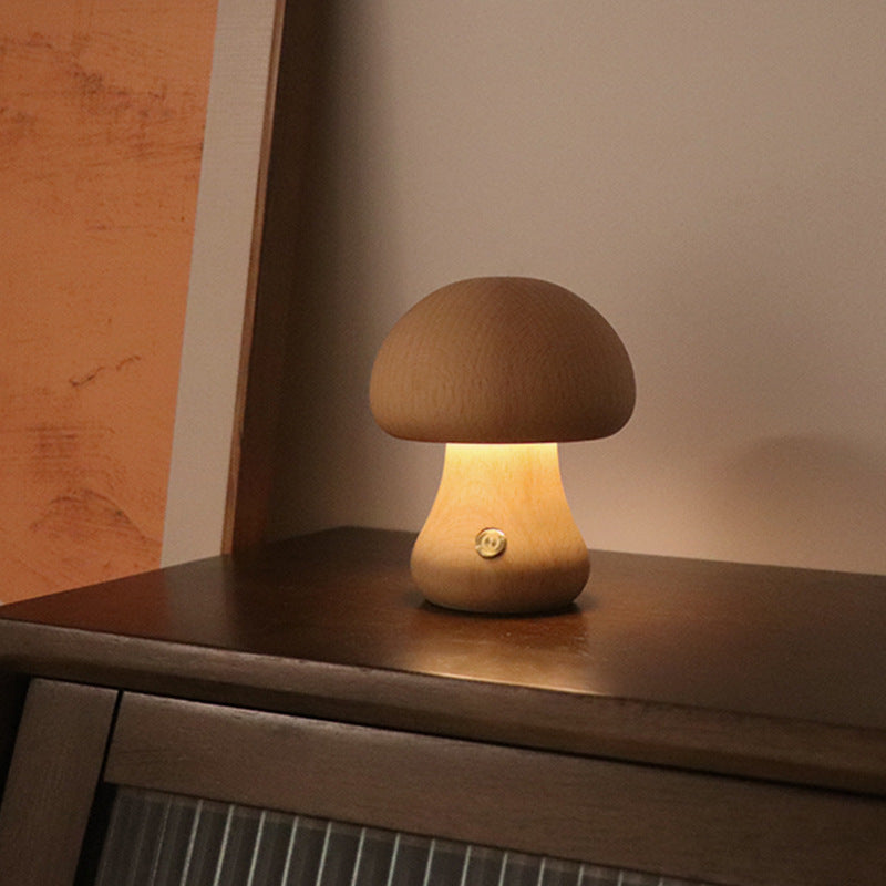 Night Light || Wooden Mushroom