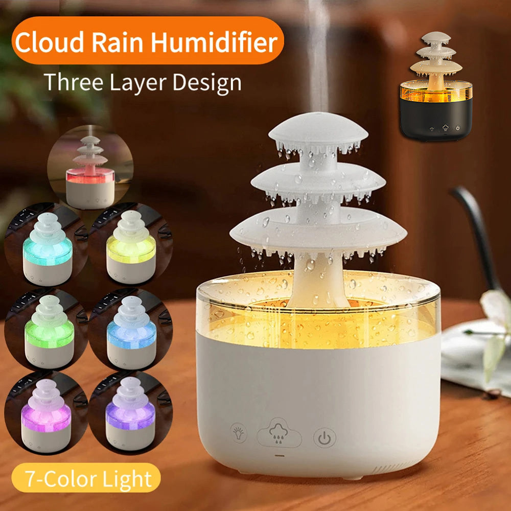 Cloud Rain Air Humidifier || Essential Oil Aromatherapy Diffuser