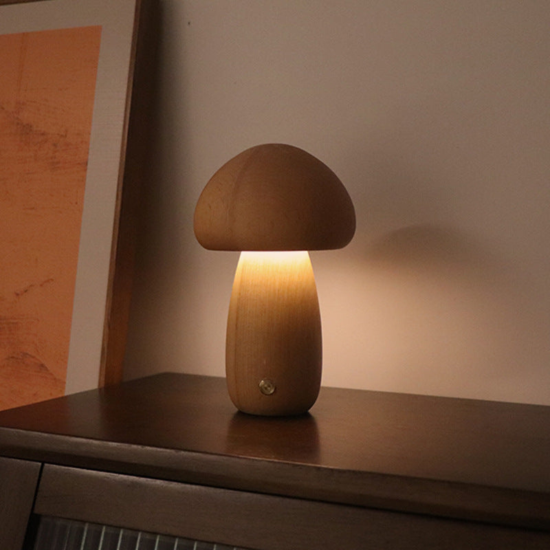 Night Light || Wooden Mushroom