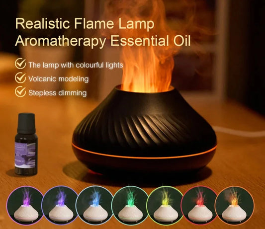 Volcanic Aroma Diffuser - USB - Flame Night Light