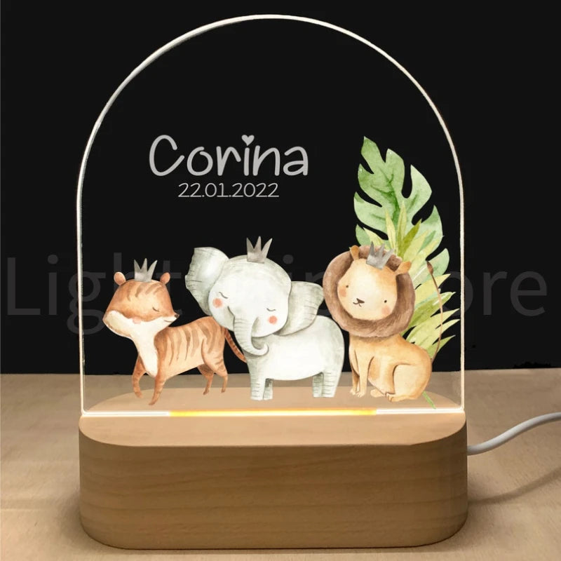 Personalized Baby Birth Night Light