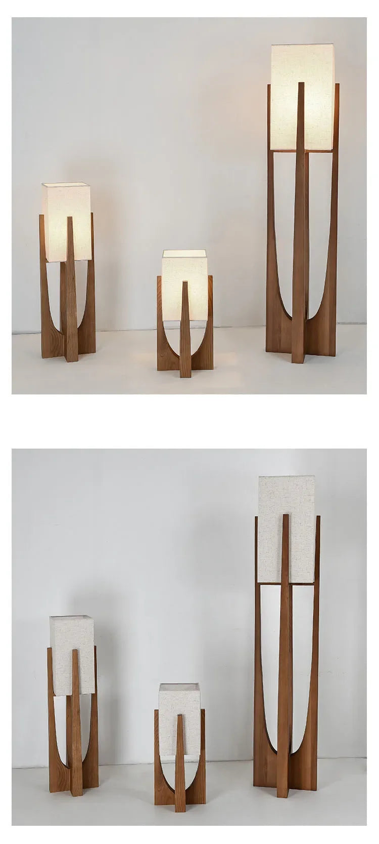 Nordic Designer Floor Lamps Solid Wooden