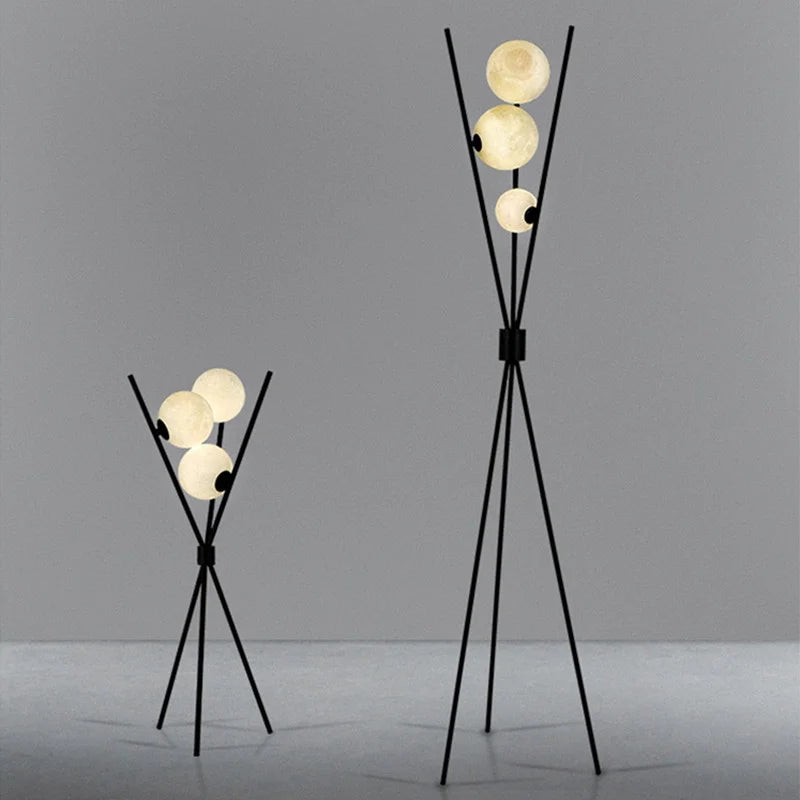 Moon Iron Tripod Floor Lamps