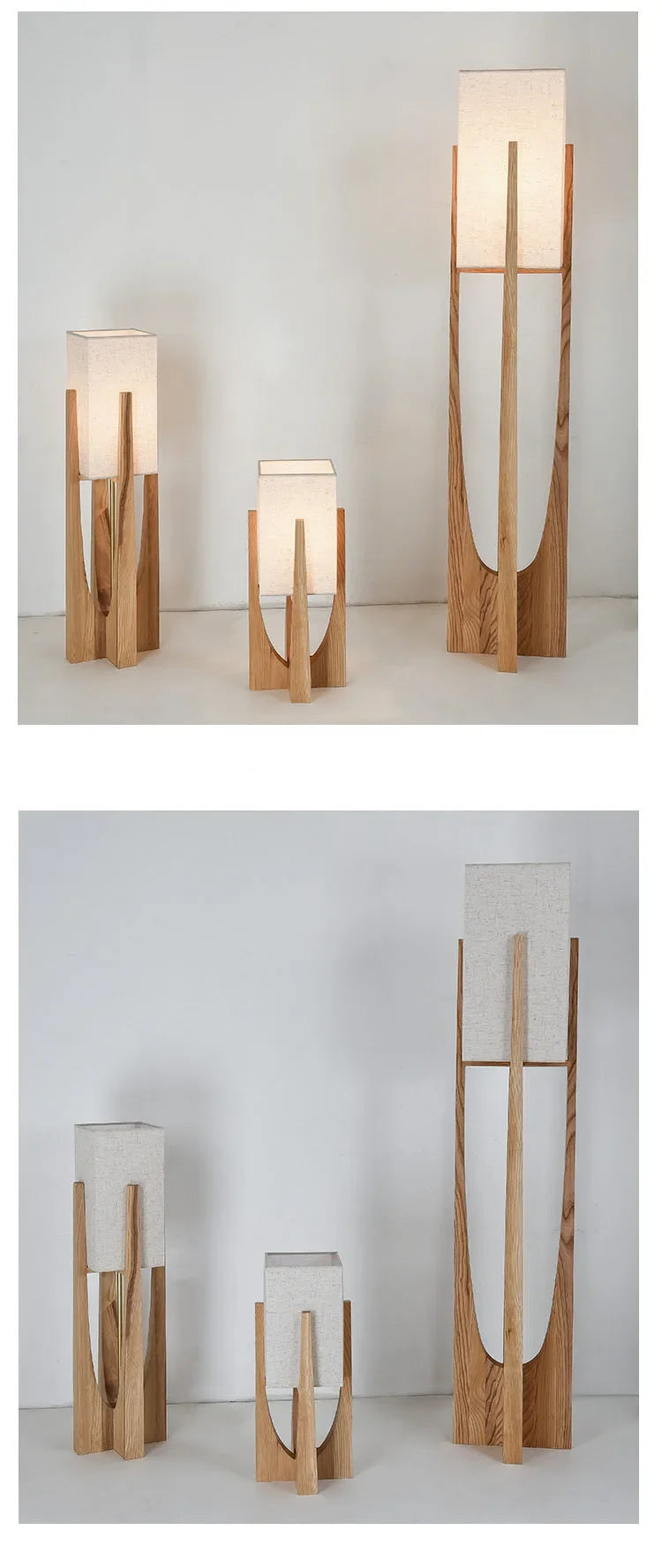Nordic Designer Floor Lamps Solid Wooden