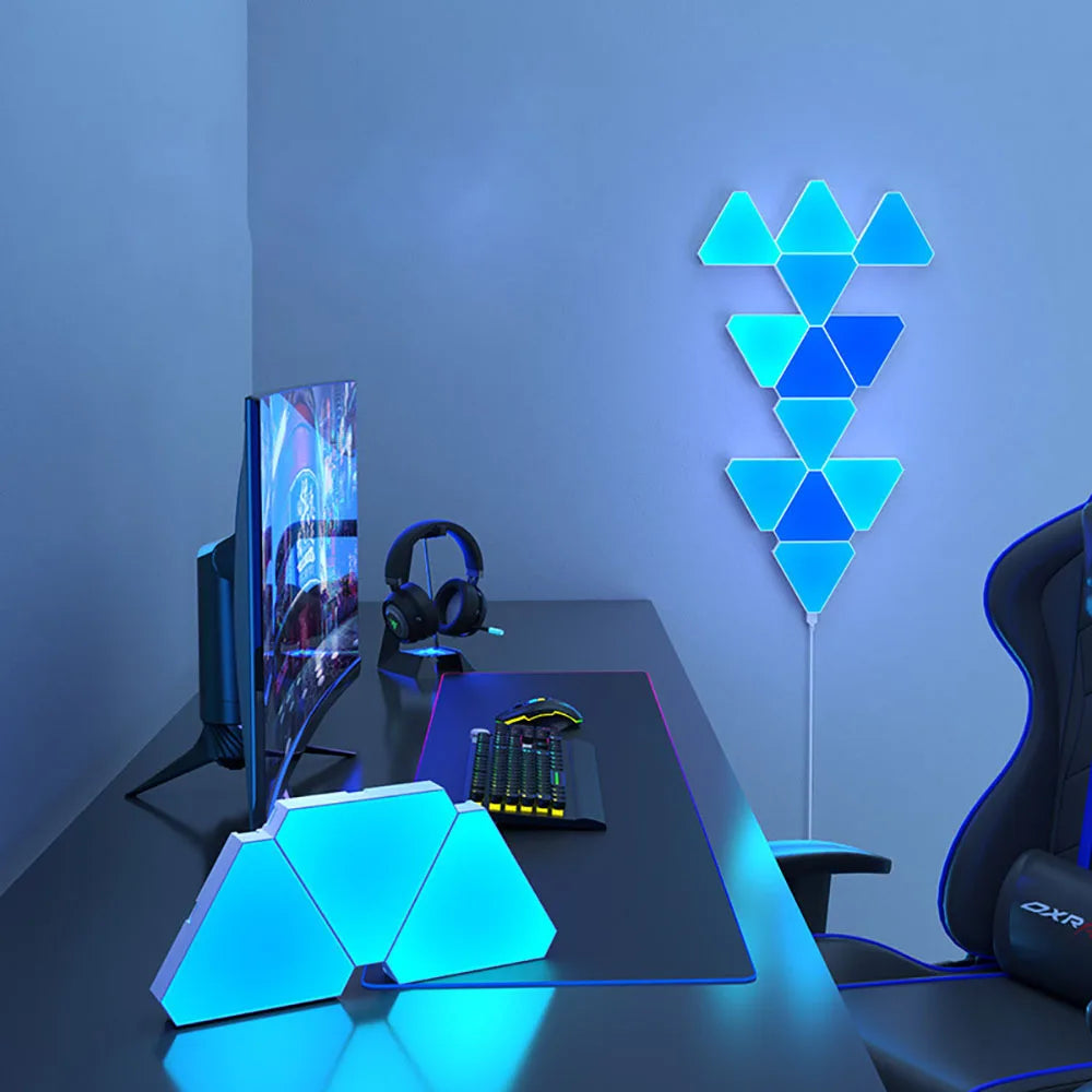 LED Triangular Quantum Lamp- RGB - Rhythm Background Light