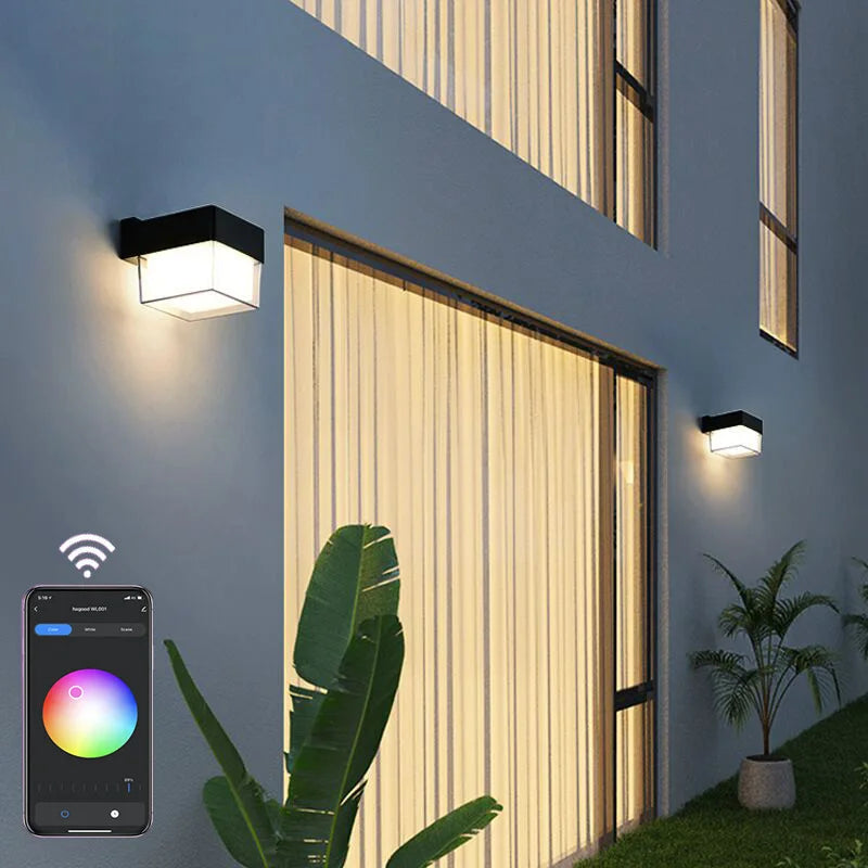 WIFI Outdoor LED Wall Lamp - Waterproof - APP - RGB Dimming