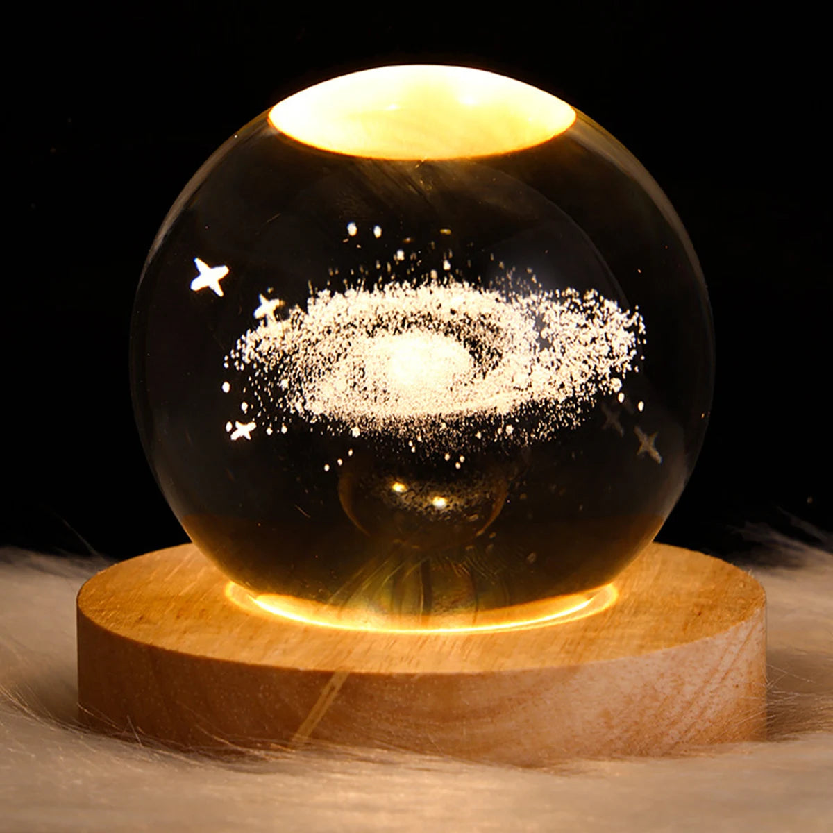 USB LED night light - Galaxy Crystal Ball lamp