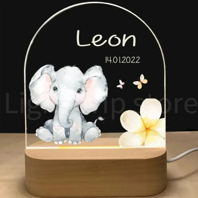 Personalized Baby Birth Night Light