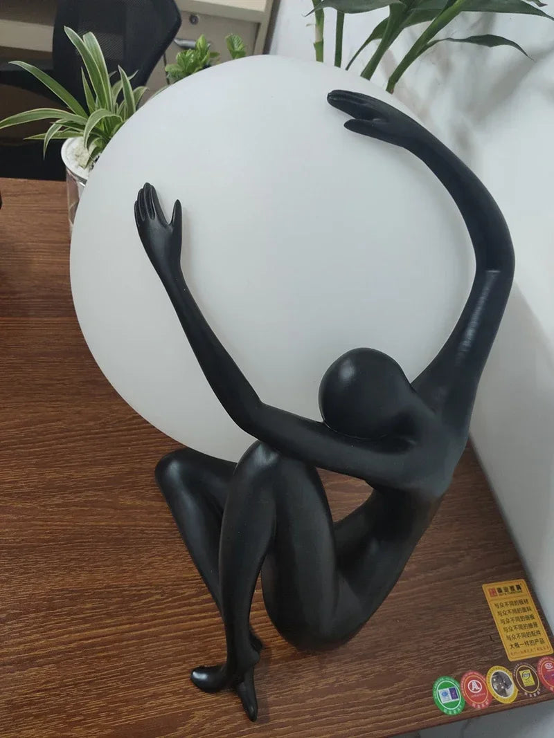 Creative Humanoid Sculpture Led Table Lamp