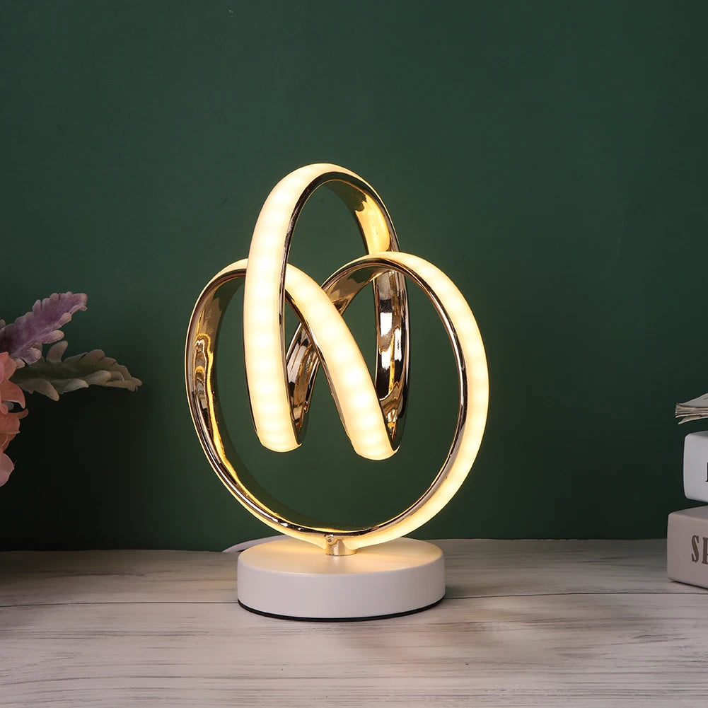 Modern Spiral LED Table Lamp Decor