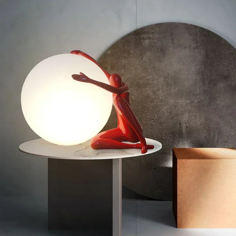 Creative Humanoid Sculpture Led Table Lamp