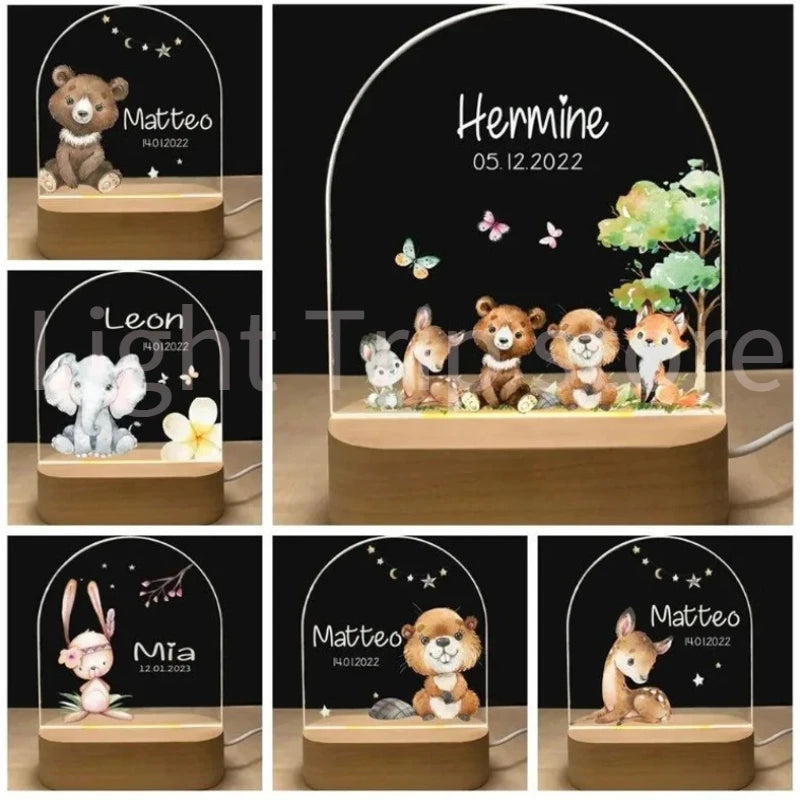 Personalized Baby Birth Night Light