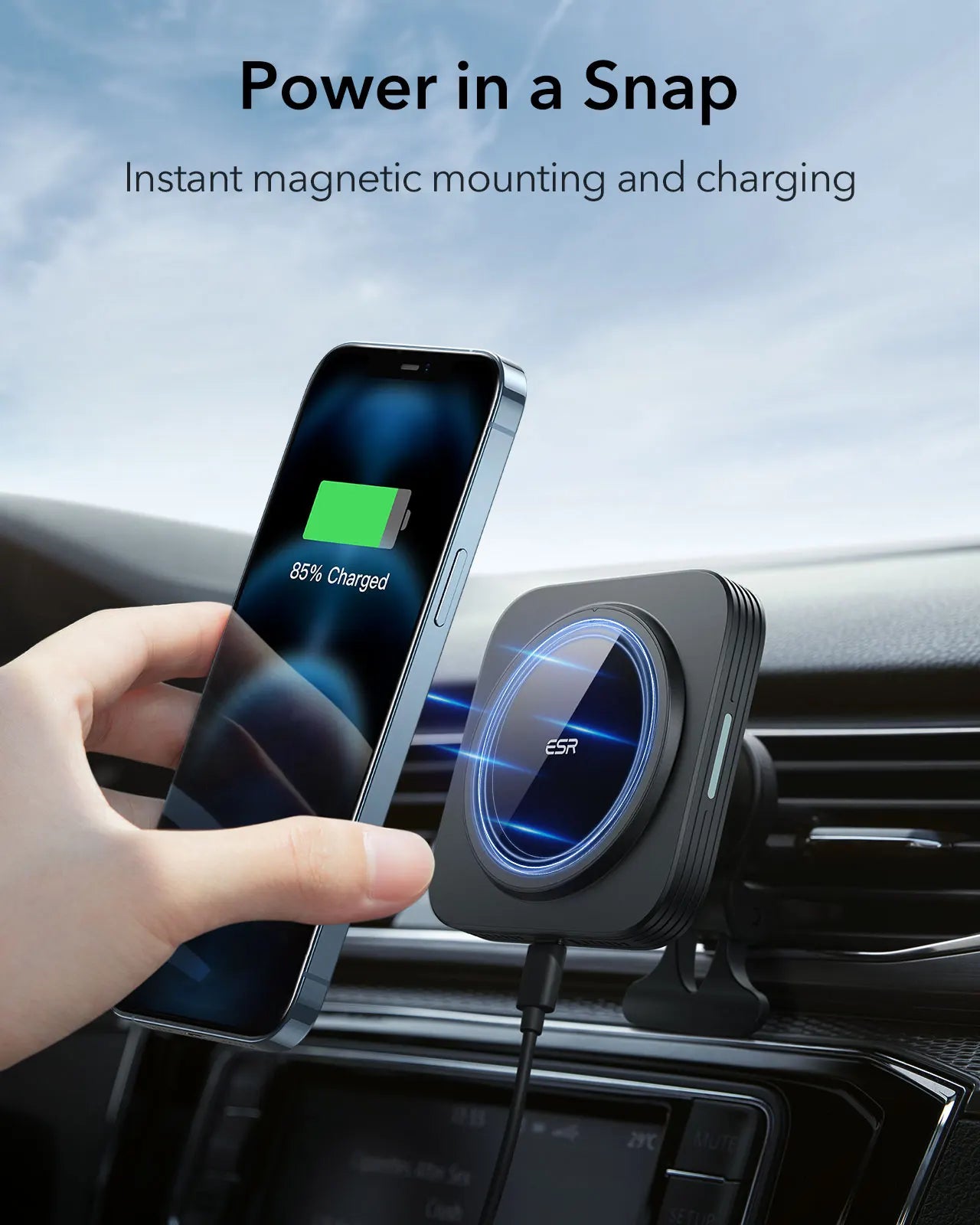 HaloLock Wireless Car Charger