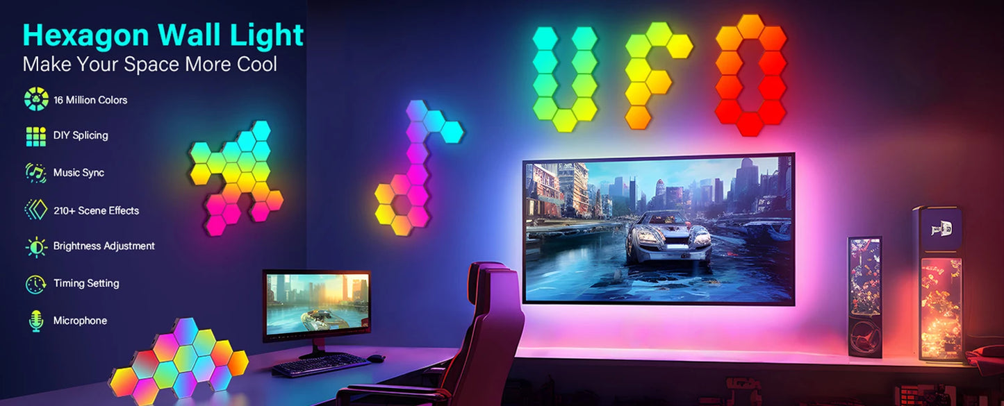 Hexagon Lights - RGB Panel - Smart APP - Music Sync