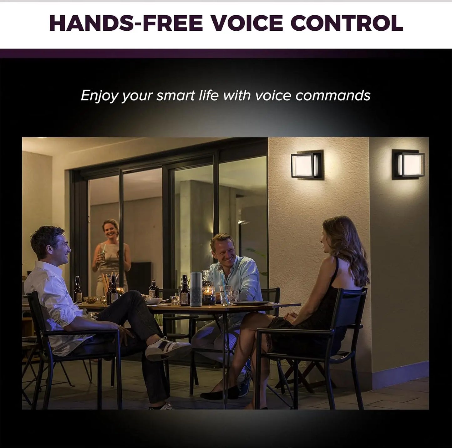 WIFI Smart LED Wall Lamp Outdoor - Voice Control - Alexa - Google