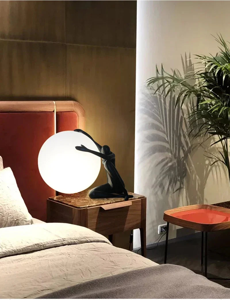 Creative Humanoid Sculpture Led Table Lamp