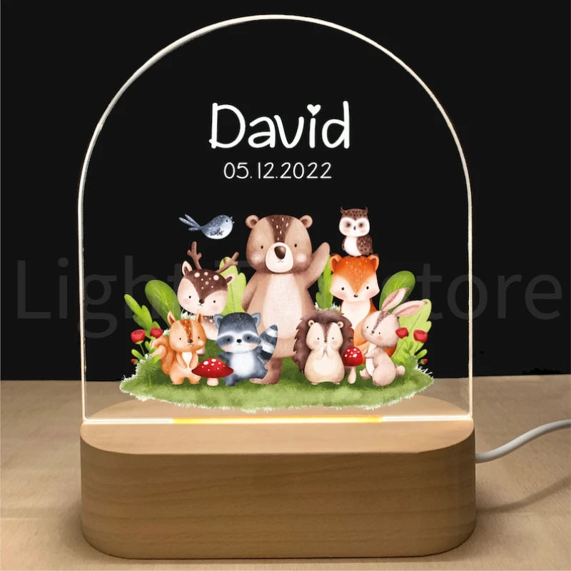 Personalized Baby Birth Night Light