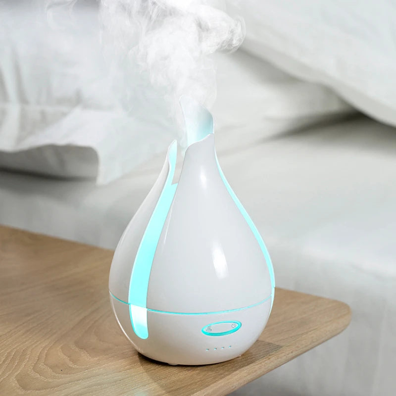 Mini Diffuser Flame Wood Grain Aromatherapy Machine