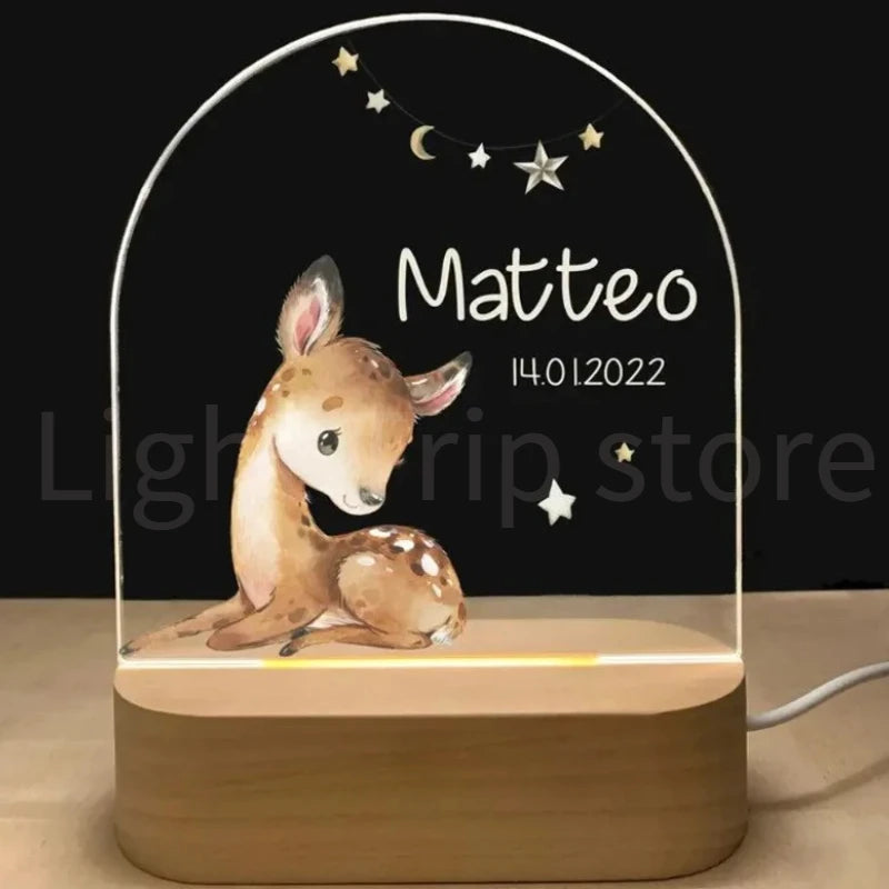 Personalized Baby Birth Night Light