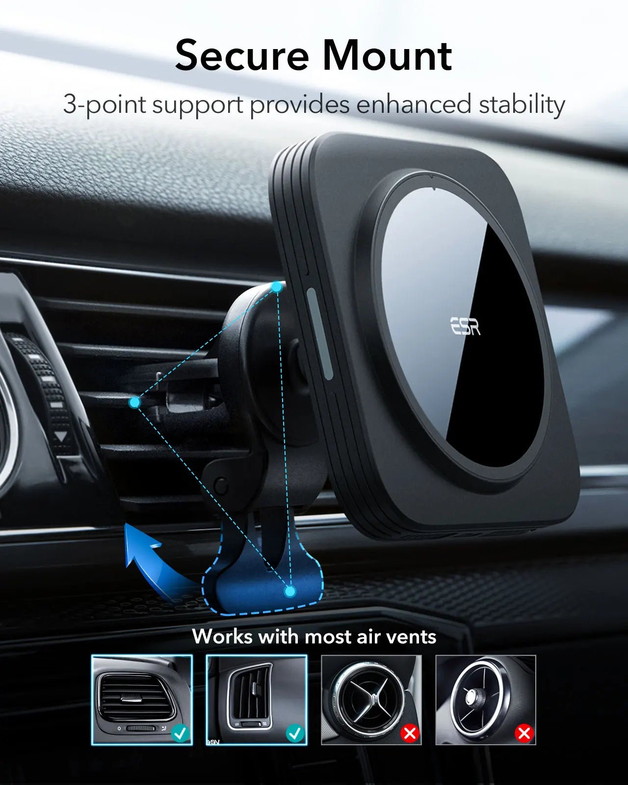 HaloLock Wireless Car Charger