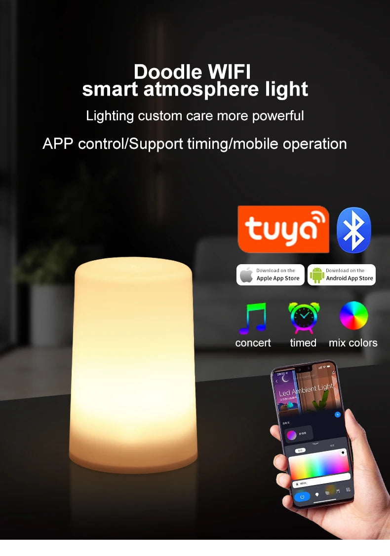 Bluetooth Smart Nightlight - App - Alexa - Google - Voice Assistant