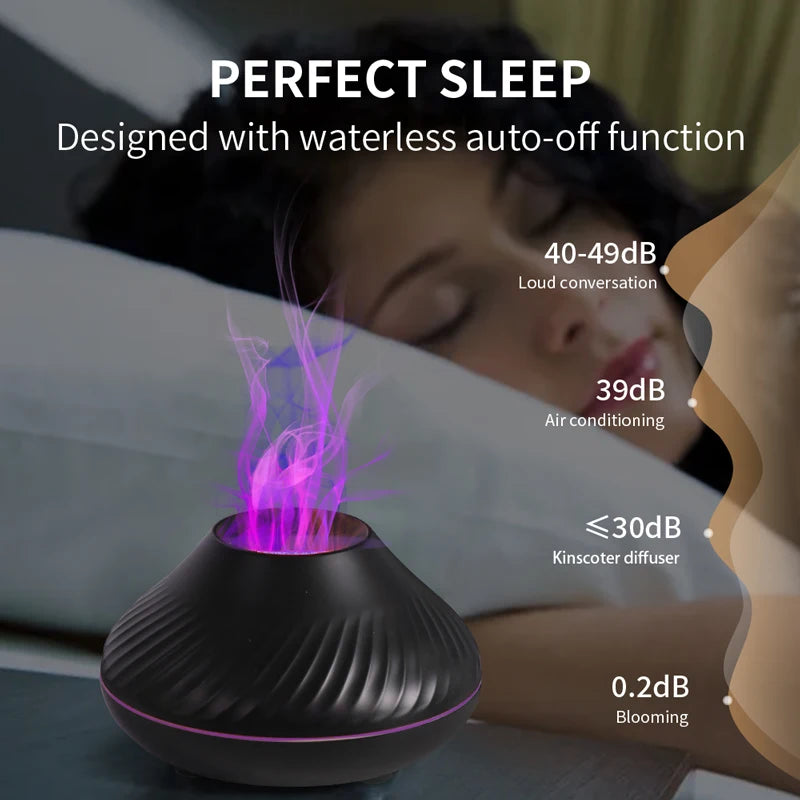 Volcanic Aroma Diffuser - USB - Flame Night Light