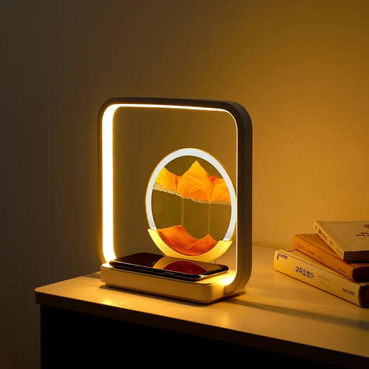 Quicksand Night Light with LED Wireless Charging