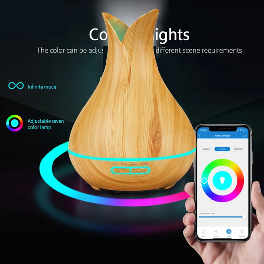 Smart Wifi Humidifier - Colorgul LED Light - App Controlled