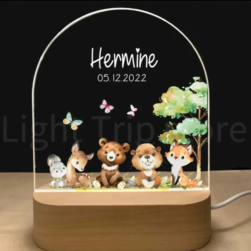 Personalized Baby Birth Night Light