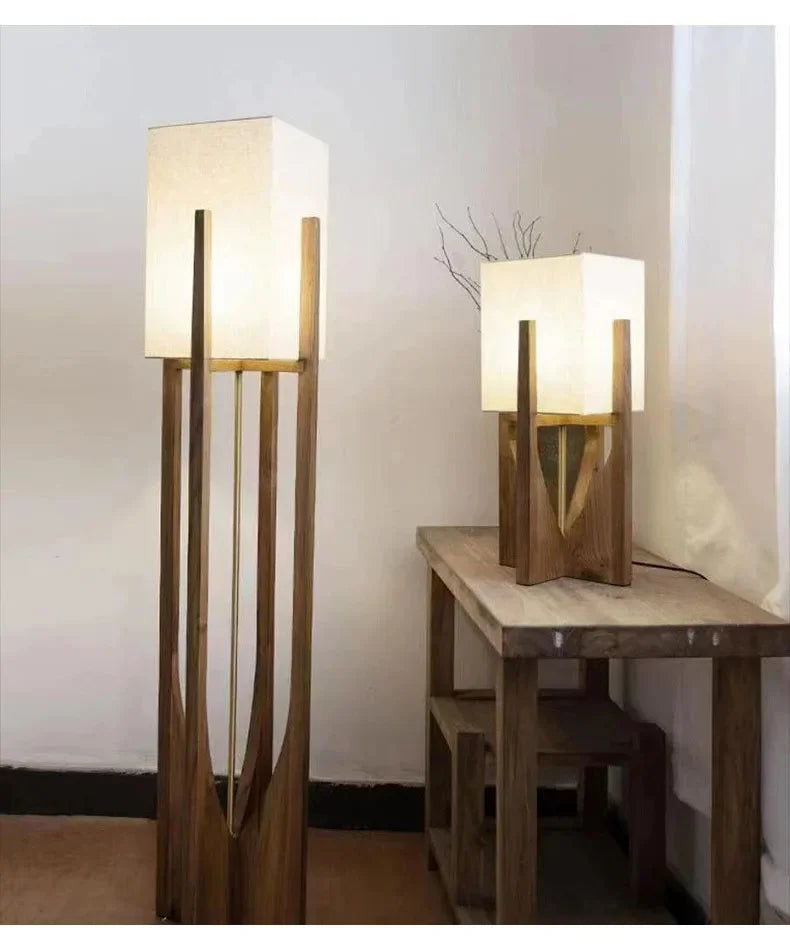 Nordic Designer Floor Lamps Solid Wooden