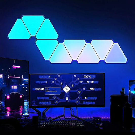 LED Triangular Quantum Lamp- RGB - Rhythm Background Light