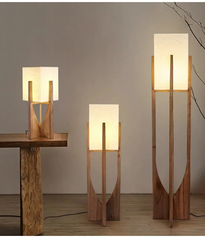 Nordic Designer Floor Lamps Solid Wooden