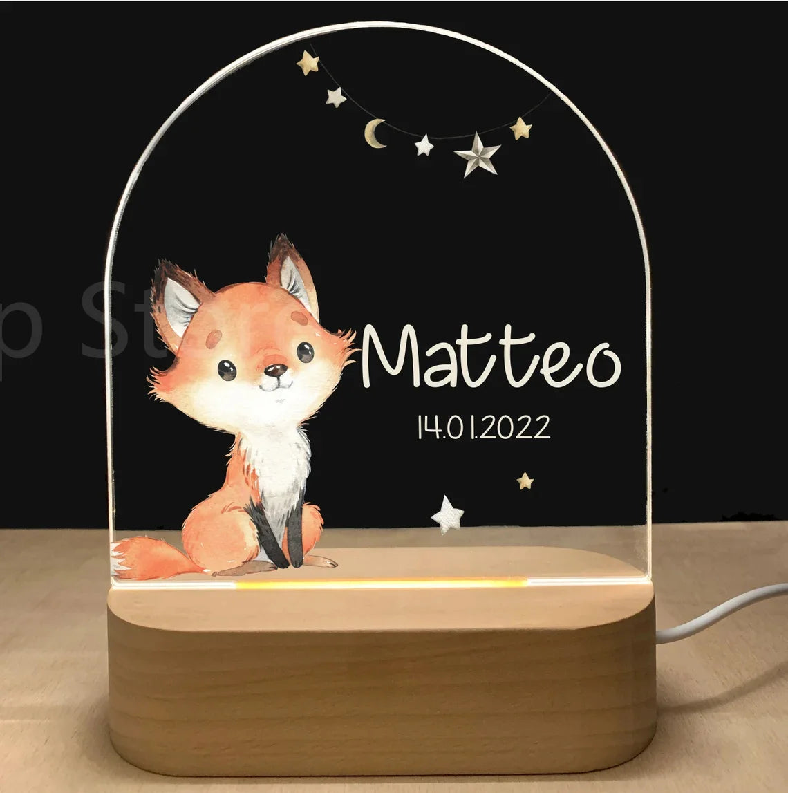 Personalized Baby Birth Night Light