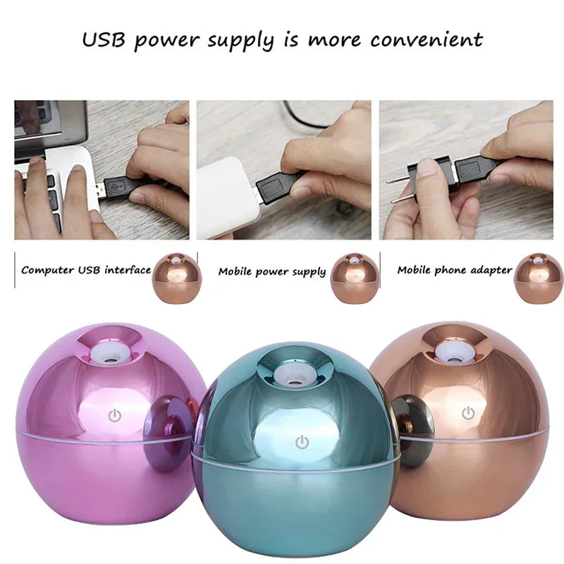 USB Electric Aroma Essential Oil Diffuser - 7 Color Led Light