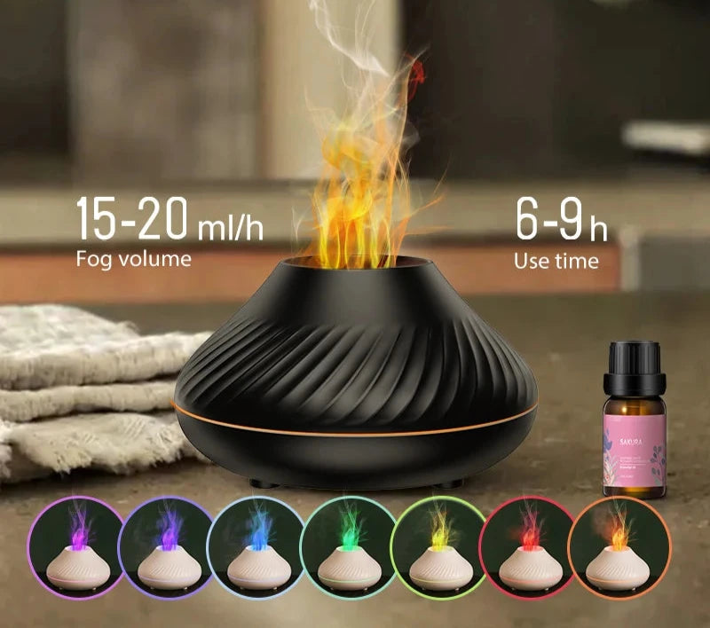 Volcanic Aroma Diffuser - USB - Flame Night Light