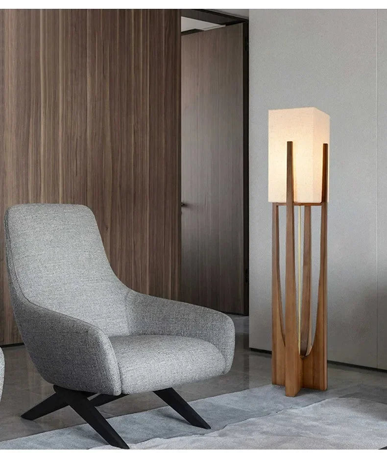 Nordic Designer Floor Lamps Solid Wooden