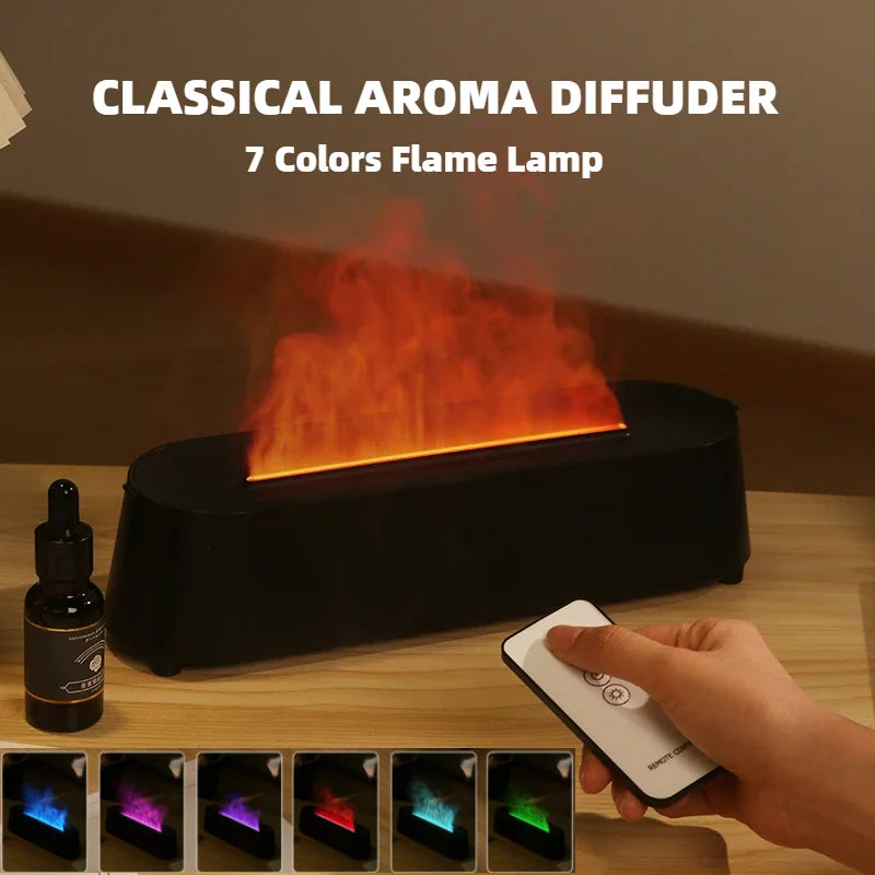 Aromatic Diffuser || Flame || Remote Control || Essential Oil || D2