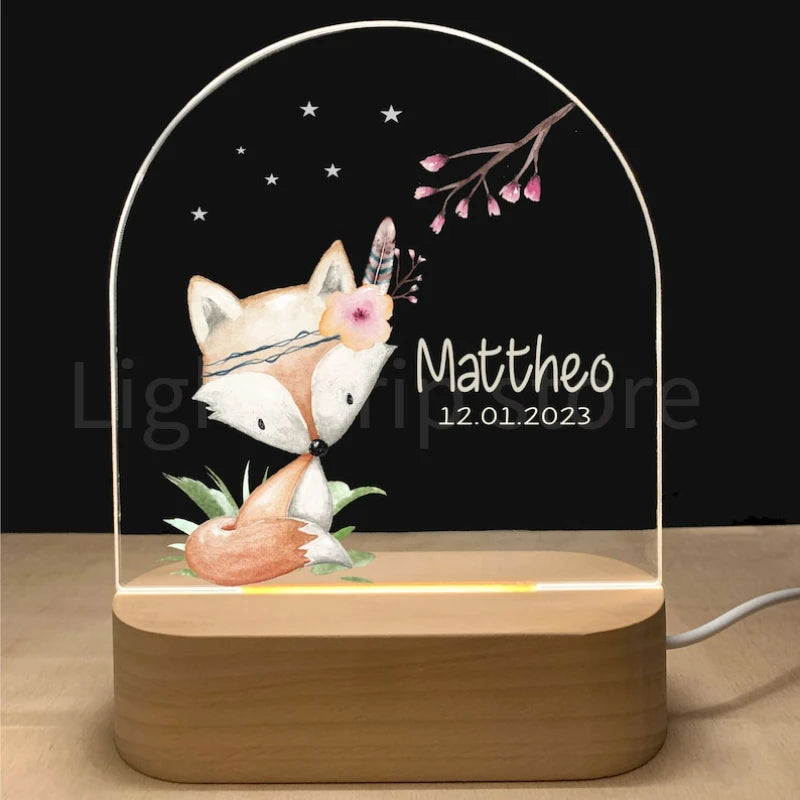 Personalized Baby Birth Night Light