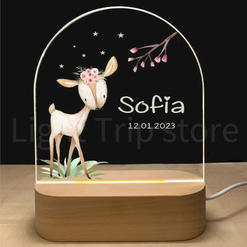 Personalized Baby Birth Night Light