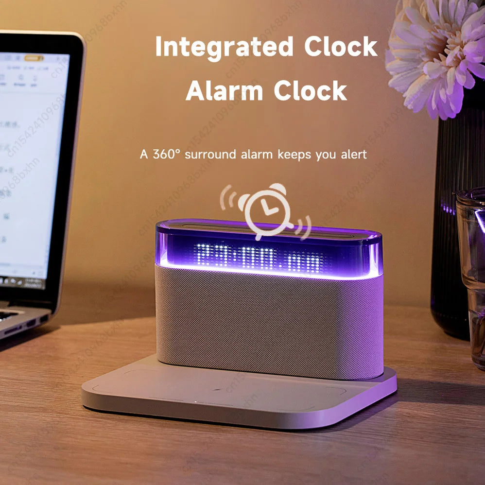 Multifunction Qi Wireless Charger - Ambient Light - Alarm Clock - Speaker