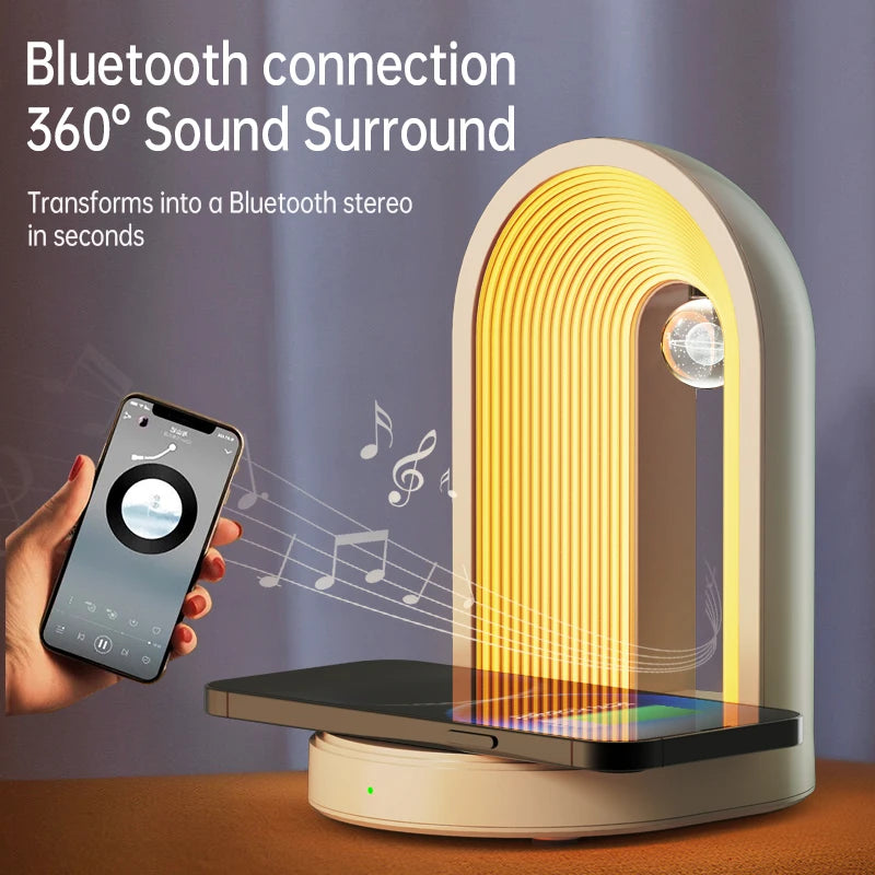 Multifunctional Wireless Charger - Night Light - Bluetooth Speakers