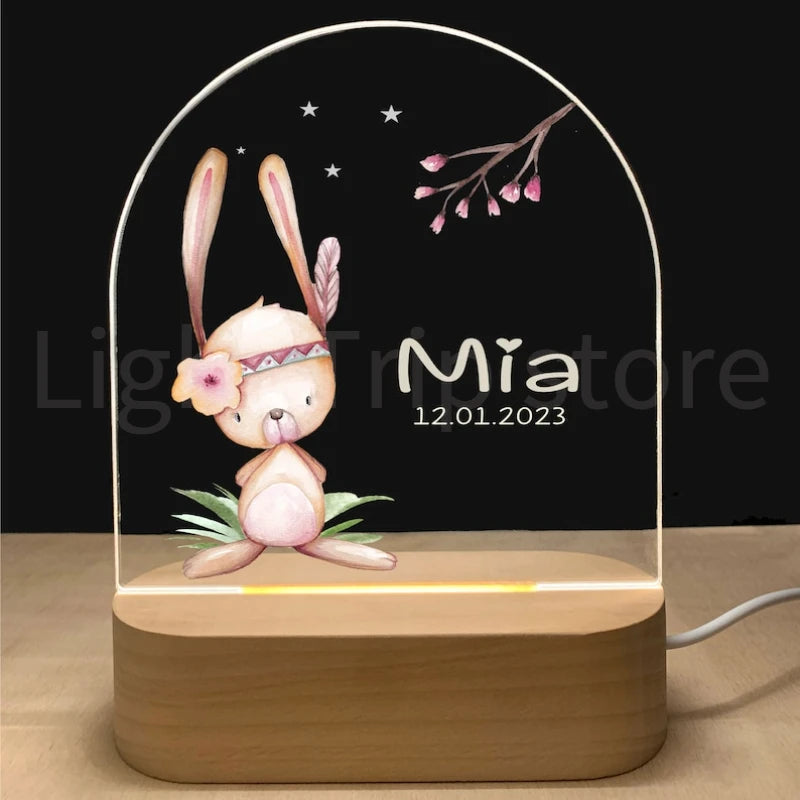 Personalized Baby Birth Night Light