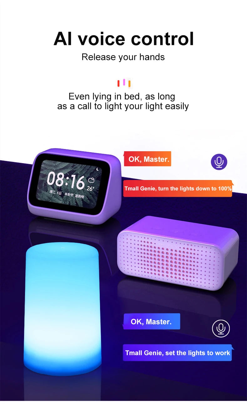 Bluetooth Smart Nightlight - App - Alexa - Google - Voice Assistant