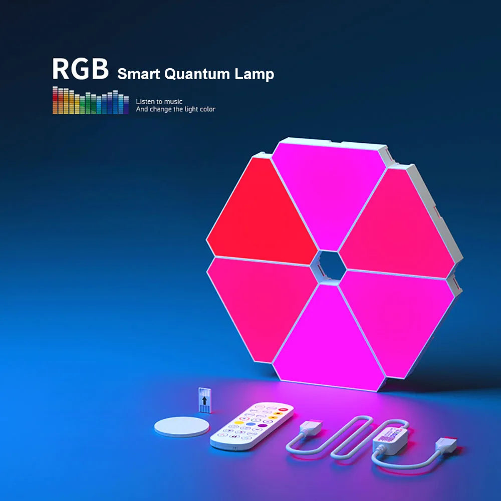 LED Triangular Quantum Lamp- RGB - Rhythm Background Light