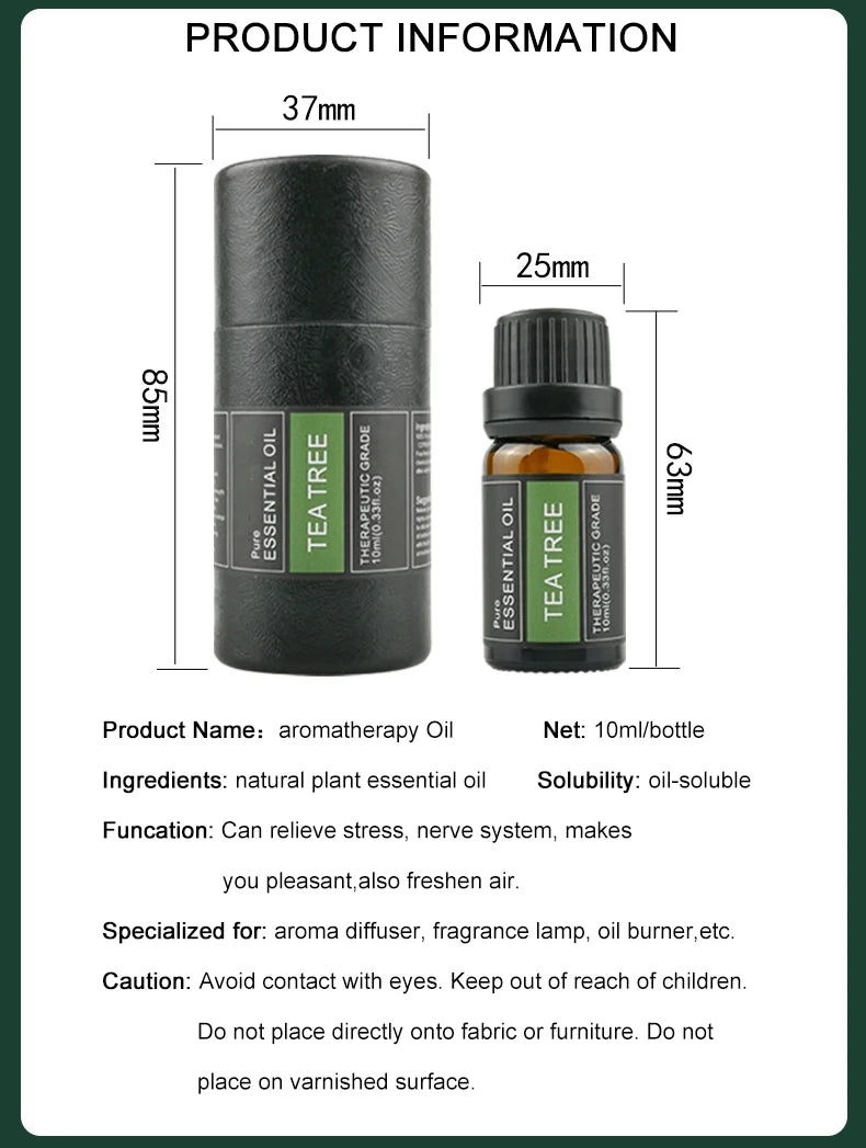 10ml Pure Plant Aromatherapy Essential Oil