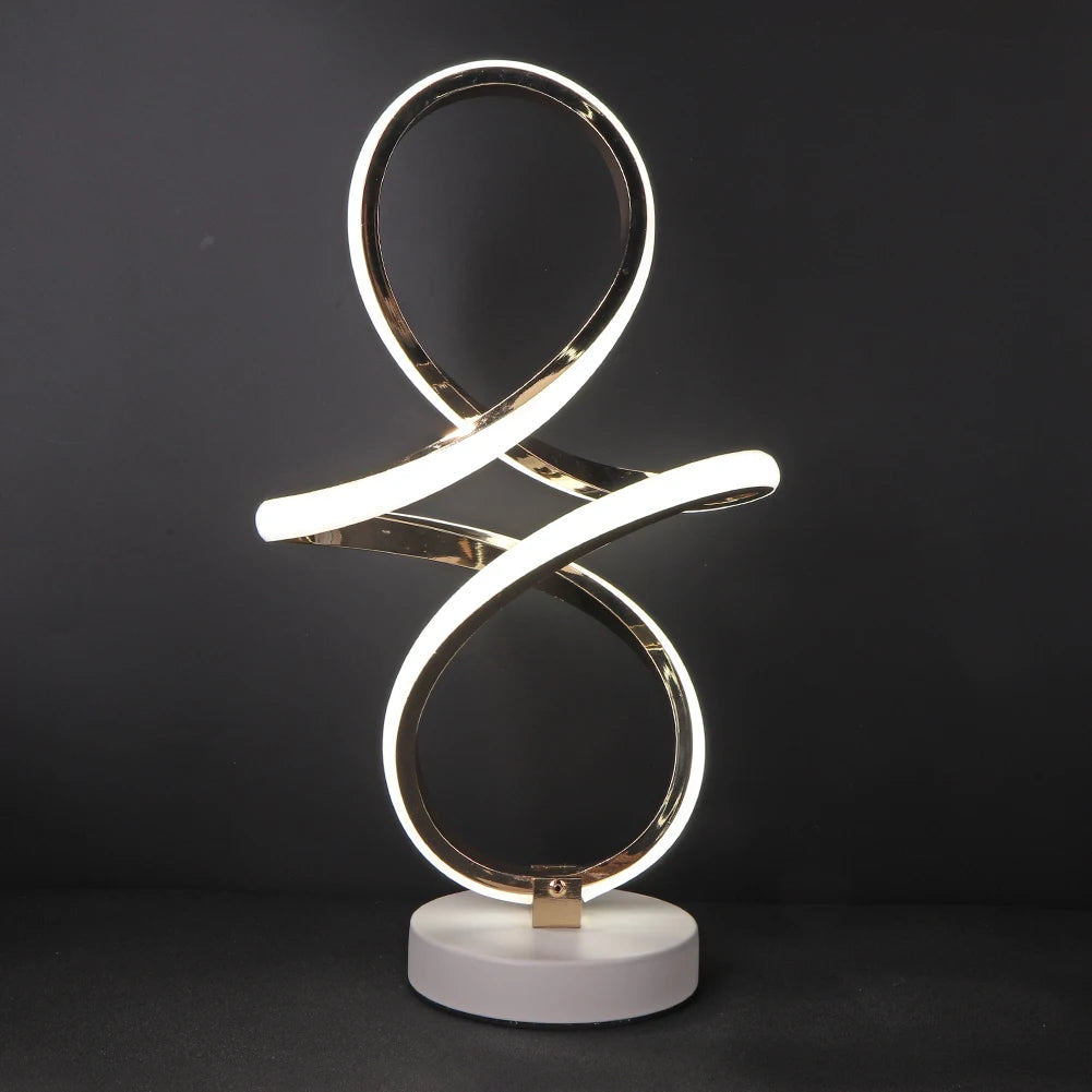 Modern Spiral LED Table Lamp Decor