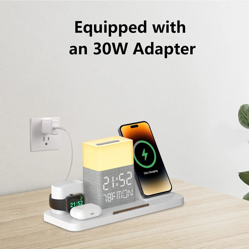 7 in 1 Wireless Charging Station with Dual iPhone Fast Charger