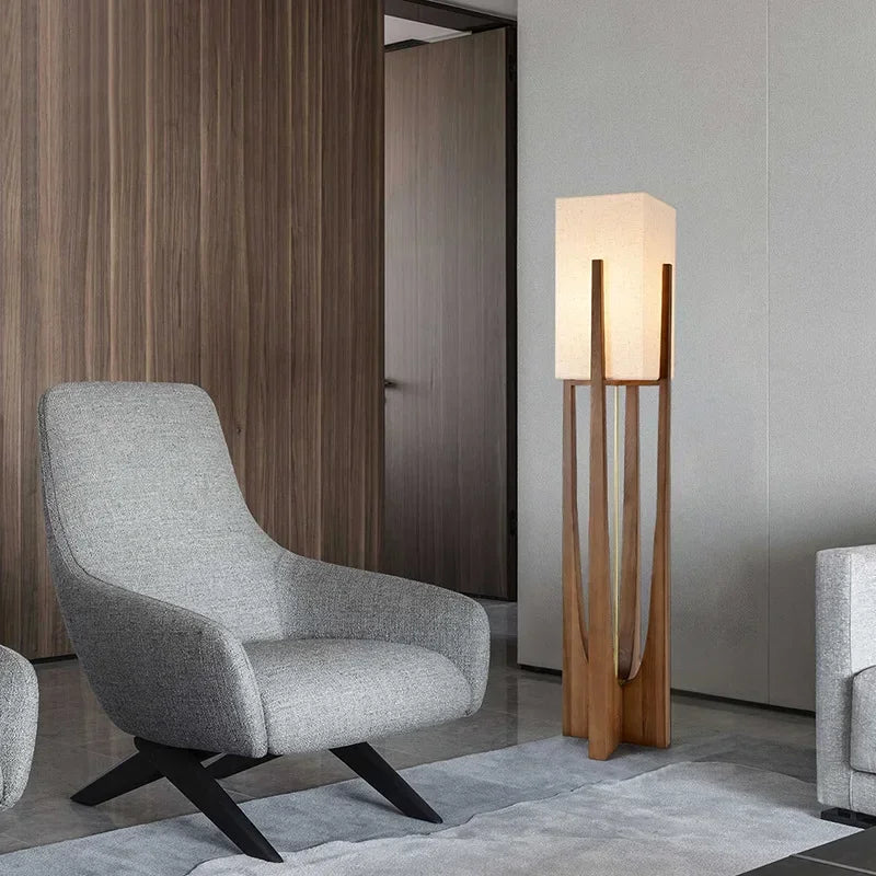 Nordic Designer Floor Lamps Solid Wooden